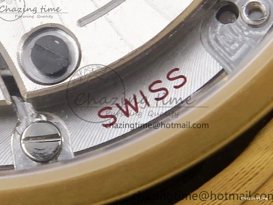 0202 De Ville Date YG MKF 1:1 Best Edition White Textured Dial Roman Marker on Brown Leather Strap A Refined 7756